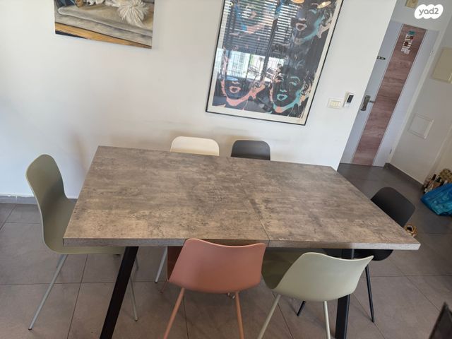 🍽️ פינת אוכל מלבנית מדגם סוליאו  + 6 כיסאות מעוצבים! 🎨