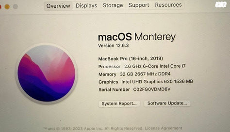 Macbook pro 16 2019 - 32GB RAM