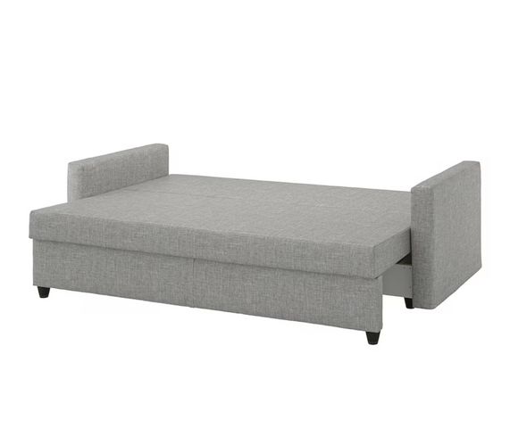 🛋️ ספת איקאה FRIHETEN תלת-מושבית נפתחת למיטה זוגית + ארגז מצעים – כמו חדשה! 🌟