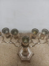 Elegant Silver-Tone Menorah