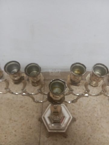 Elegant Silver-Tone Menorah