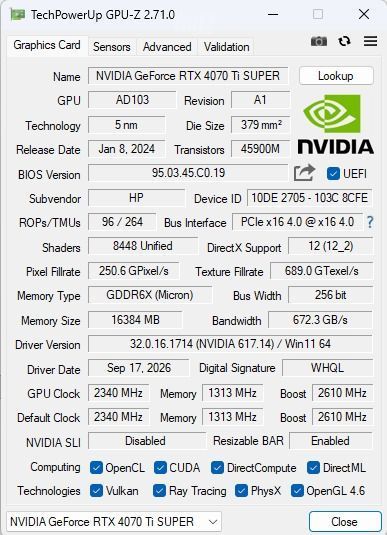 HP RTX 4070Ti Super