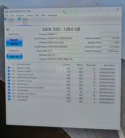 דיסק קשיח SSD 2.5 אינצ' 128 GB