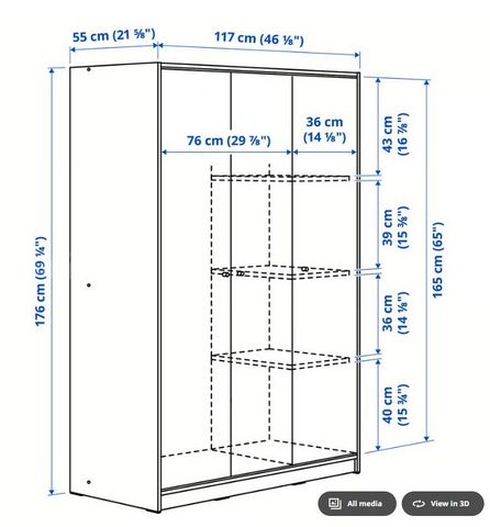 ארון בגדים IKEA KLEPPSTAD – 3