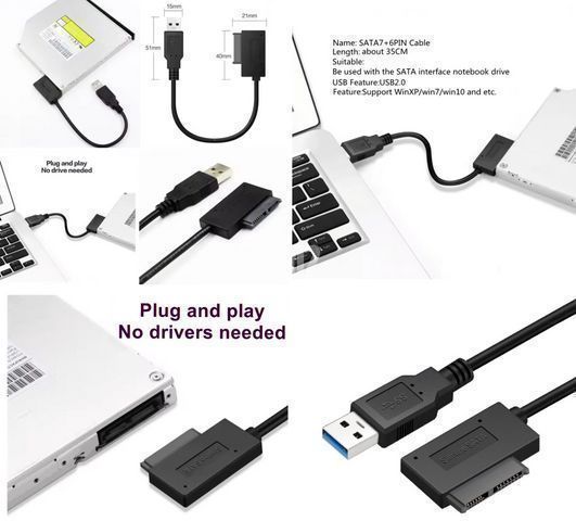 כבל USB ל-DVD ,SATA, IDE