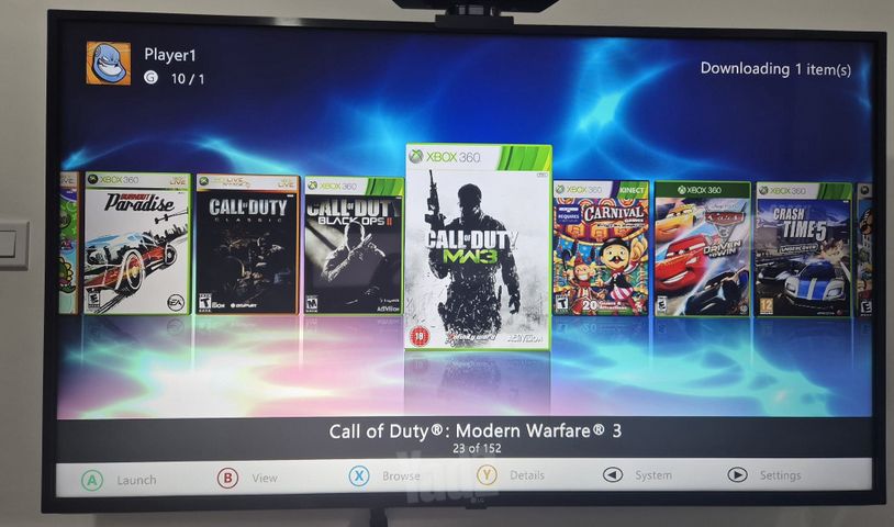 Xbox 360 עם 150 משחקים