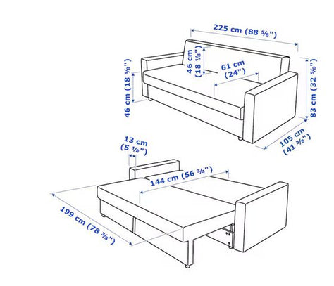 🛋️ ספת איקאה FRIHETEN תלת-מושבית נפתחת למיטה זוגית + ארגז מצעים – כמו חדשה! 🌟