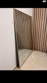 מראה קריסטל זהב מוברש