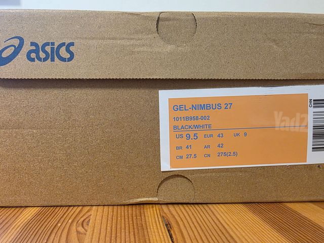 ASICS Gel Nimbus 27 מידה 43