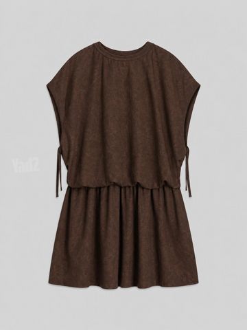 שמלת מיני במרקם חום ZARA