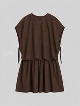 שמלת מיני במרקם חום ZARA
