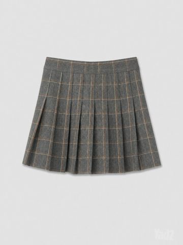 חצאית פליסה משובצת ZARA