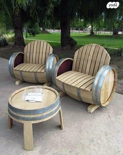 שולחן מחבית יין