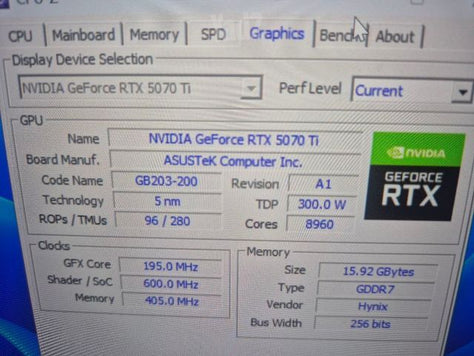כרטיס מסך 5070ti asus