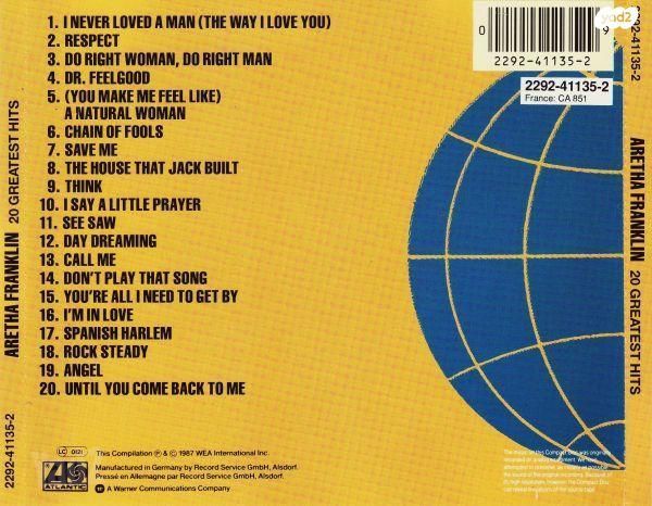 Aretha Franklin 20 Greatest Hi