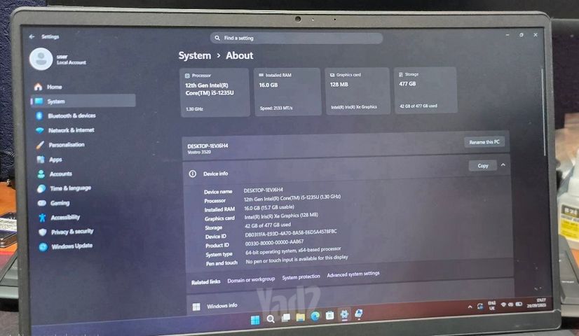 מחשב נייד dell vostro 3520 i5