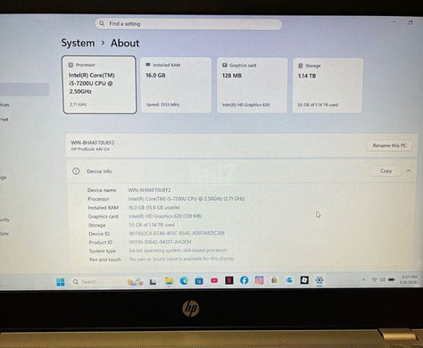 מחשב נייד HP probook 440 G4