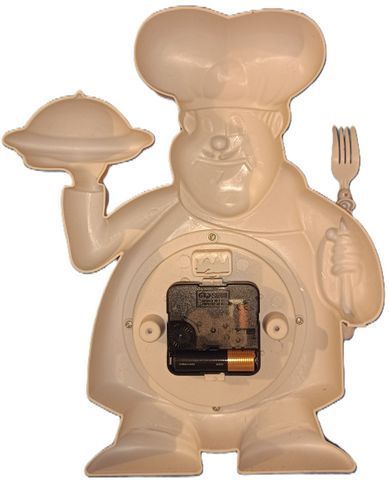 שעון קיר למטבח בצורת שף