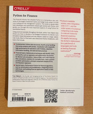 ספר Python for Finance