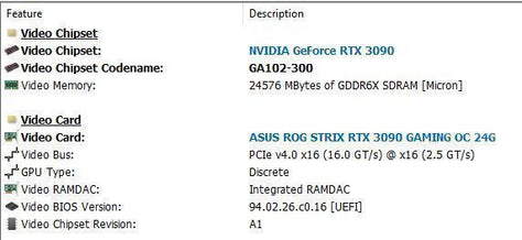 כרטיס מסך  Asus Rog Strix 3090