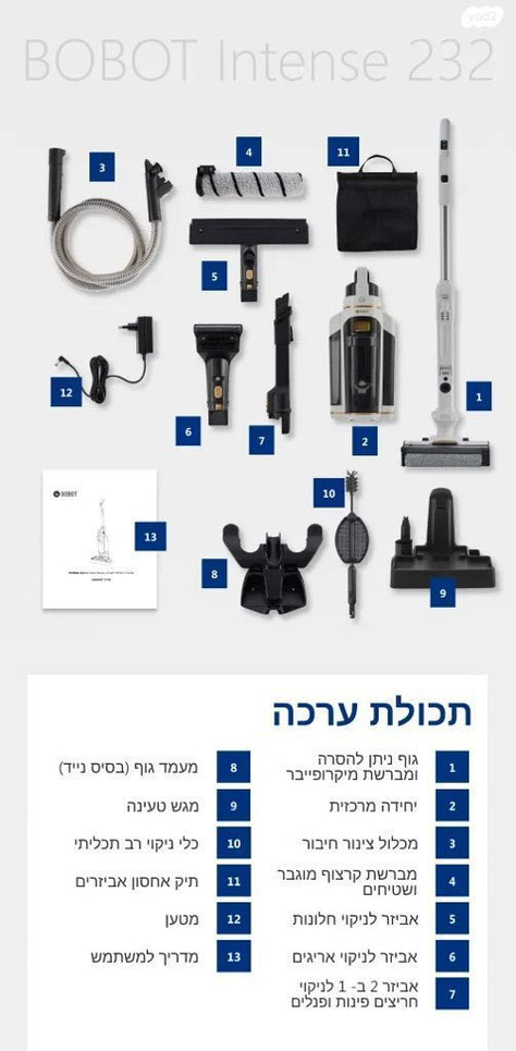 שואב אבק - BOBOT INTENSE 232