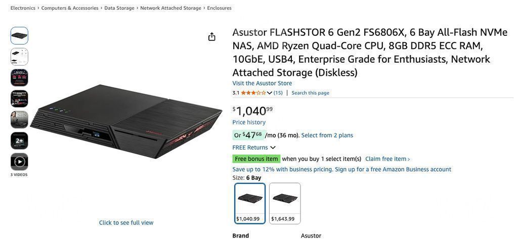 AsustorFLASHSTOR6 Gen2 FS6806X