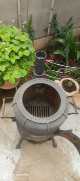 תנור עצים.