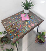 שולחן מגירת דפוס וינטג'