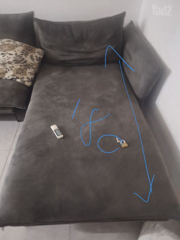 ספה אפורה 3 מטר