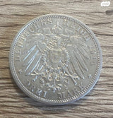 מטבע 3 מרק גרמניה 1914 כסף