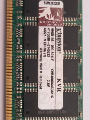 2X 1 GB Kingston KVR400X64C3A
