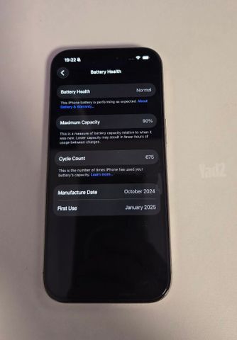Iphone 16 pro 256gb 90% סוללה