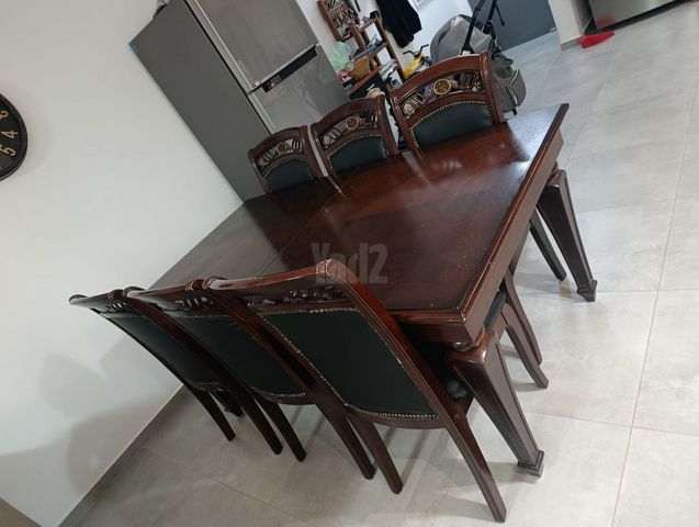 שולחן אוכל וינטג'+ כיסאות