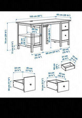 שולחן עבודה IKEA HEMNES איקאה