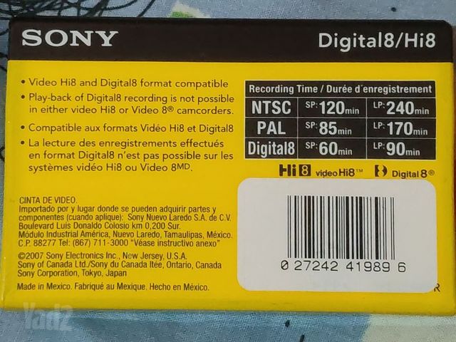 Sony Hi8/Digital8 HMP קלטות
