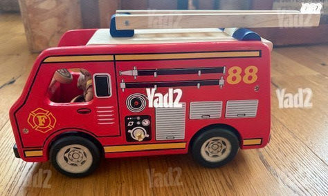 צעצוע כבאית עץ