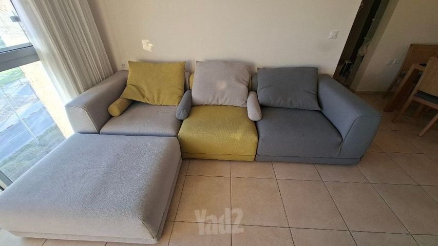 ספה 3 חלקים + הדום
