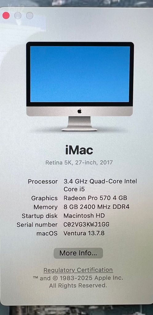 iMac Retina 5K, 27-inch 2017