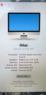 iMac Retina 5K, 27-inch 2017
