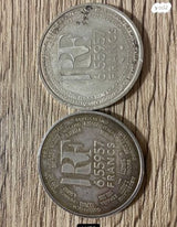 סט מטבעות כסף אירו פרנק