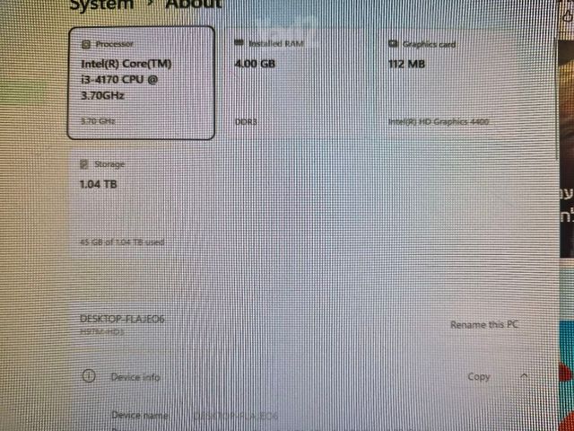 מחשב intel i3-4170