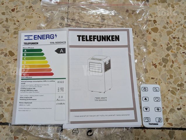 מזגן נייד Telefunken 9000 BTU