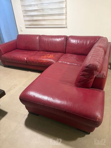 ספת עור פינתית