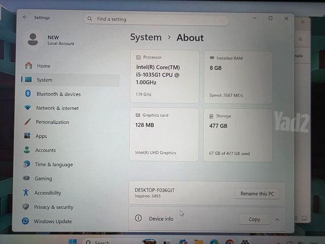מחשב נייד Dell i5 gen10