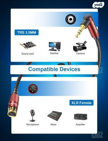 כבל למיקרופון XLR ל3.5