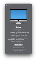 iMac 27 5K i9 64GB RAM 512GB