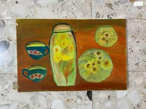 3 ציורי שמן ואקריליק