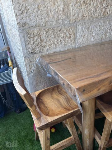 שולחן בר מעץ מלא