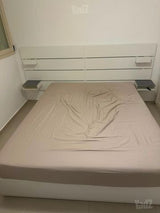White Bed Frame with Mattress
