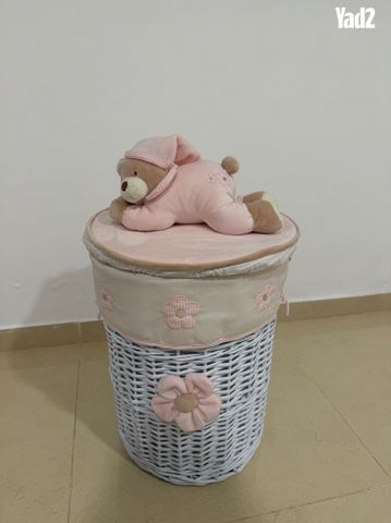 סל כביסה / אחסון ורוד
